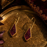 Florence Moorish Drop Earrings, Pink & Purple