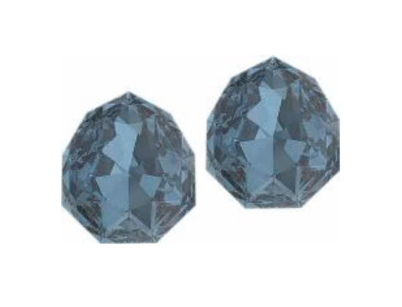 Austrian Crystal Majestic Fancy Stone Stud Earrings In Montana Blue (Sterling Silver Earwires)