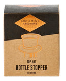 Gentlemen’s Hardware Top Hat Bottle Stopper, Set of 2