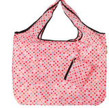 Eco Chic Foldable Reusable Large Shopping Bag Polka Dots