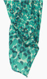 Green Abstract Animal Print with Gold Foil Details