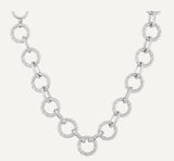 Alesha Contemporary Chain-Link T-Bar Necklace In Silver-Tone