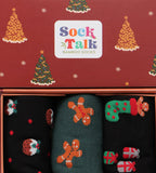 Black Men's Fun Socks Christmas Giftbox