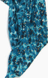 Blue Abstract Animal Print with Gold Foil Details