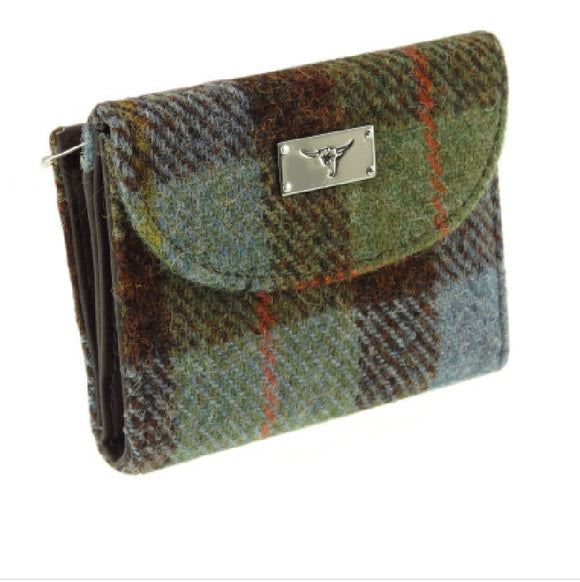 Harris Tweed 'Jura' Short Wallet in MacLeod Tartan