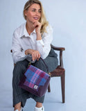 Harris Tweed Highland Messenger Handbag in Pastel Pink