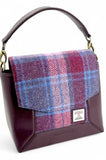 Harris Tweed Highland Messenger Handbag in Pastel Pink