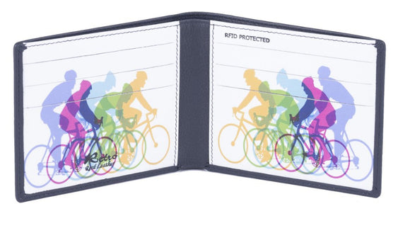 Gents Black Leather Notecase, Bikes(RFID Protected)