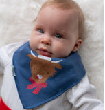 Highland Cow Christmas Bib
