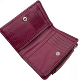 Harris Tweed Medium Zip Purse - Purple Check