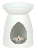 White Ceramic Buddha Face Oil Burner and Wax Warmer