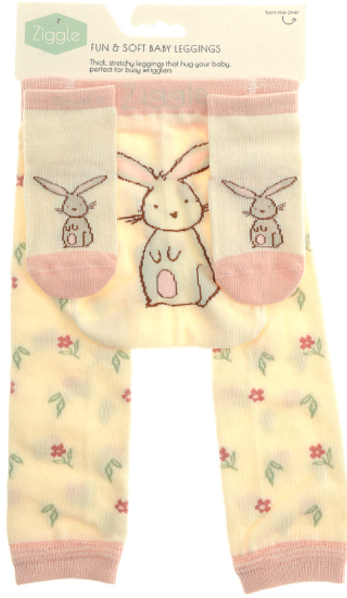 Cream Bunnies Leggings And Socks Set (0 - 6 Months)