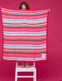 Cosatto Pink Striped Knit Blanket