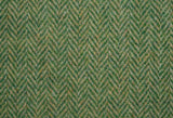 Harris Tweed Cufflinks in Green Herringbone, Handmade Sterling Silver Design, Created By The Ridleys