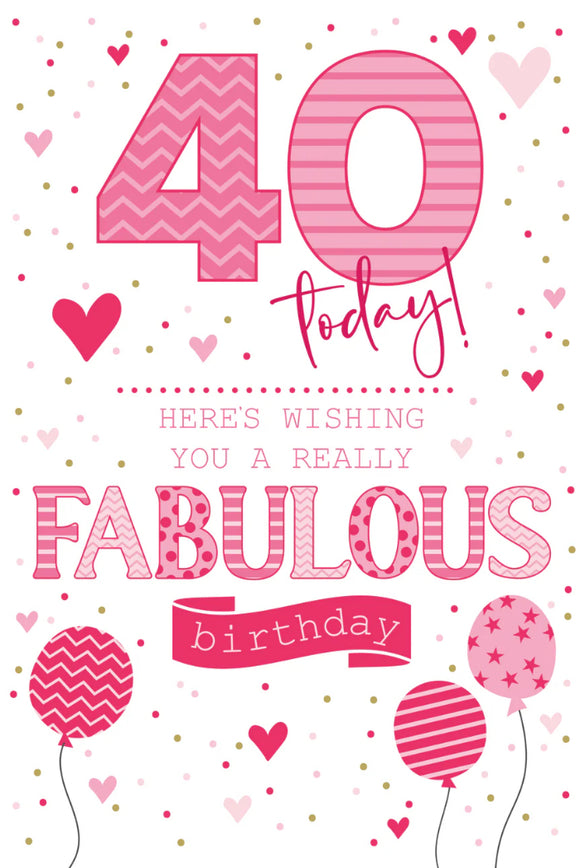 40th Birthday Card