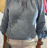 Cross Body Phone Strap in Silver