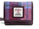 Harris Tweed Trifold Purse, Pastel Pink