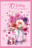 On Your 70th Birthday (Flowers And Gift)