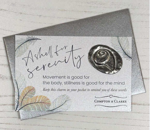 Carded Pocket Charm - A Shell For Serenity