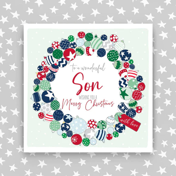 Son - Wreath Christmas Card