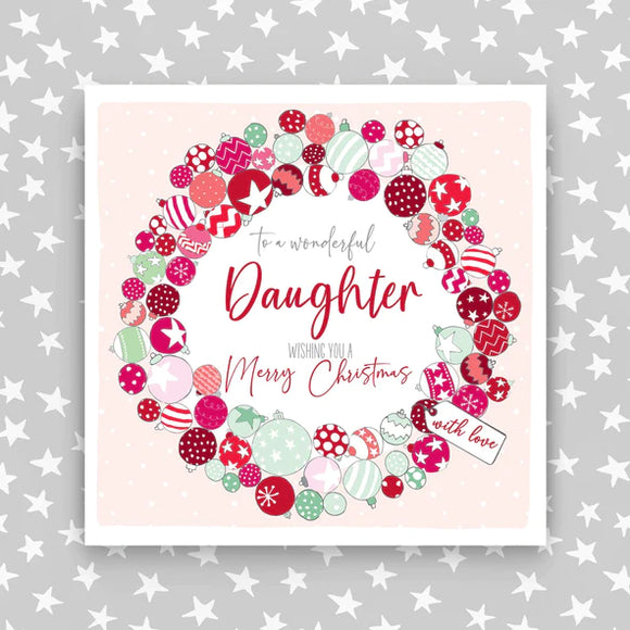 Daughter - Wreath Christmas Card
