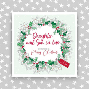 Daughter & Son-in-law - Wreath Christmas Card