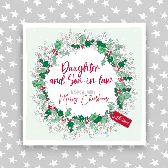 Daughter & Son-in-law - Wreath Christmas Card