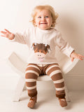 Neutral Hamish Highland Cow Leggings Age 6-12 months