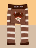Neutral Hamish Highland Cow Leggings Age 6-12 months