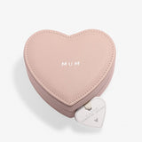 Heart Jewellery Box with 'Wonderful Mum' A Little Bracelet In Silver Plating