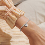 Heart Jewellery Box with 'Wonderful Mum' A Little Bracelet In Silver Plating