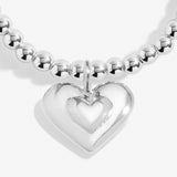 Heart Jewellery Box with 'Wonderful Mum' A Little Bracelet In Silver Plating