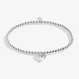 Heart Jewellery Box with 'Wonderful Mum' A Little Bracelet In Silver Plating