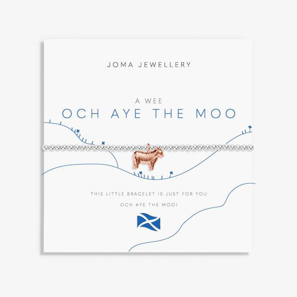 A Wee 'Och Aye The Moo' Bracelet in Silver And Rose-Gold Plating
