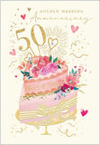 Golden Wedding Anniversary - Cake