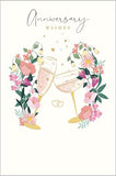 Anniversary Wishes - Champagne Glasses