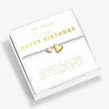 Boxed A Little 'Happy Birthday' Bracelet in Silver and Gold Plating