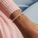Boxed A Little 'With Love' Bracelet in Silver and Gold Plating