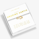 Boxed A Little 'Amazing Auntie' Bracelet in Silver and Gold Plating