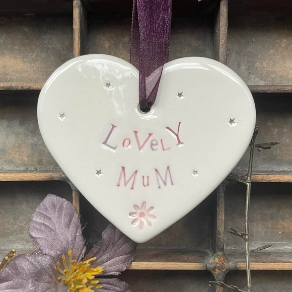 Ceramic Heart Lovely Mum