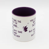 You Can Take The Boy Out Of Scotland - Purple Mug