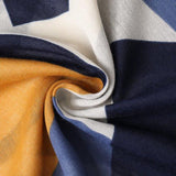 Eco Style Scarf – Abstract Print, Blue