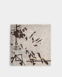 Animal Print Printed Foil Scarf, Light Taupe/Off White/Chocolate