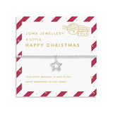 Kids' Stocking A Little 'Happy Christmas' Bracelet And Hair Clips Gift Set In Silver Plating