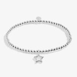 Kids' Stocking A Little 'Happy Christmas' Bracelet And Hair Clips Gift Set In Silver Plating
