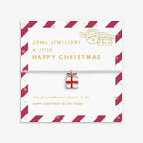 Kids' Love From Santa 'Happy Christmas' Bracelet In Silver Plating