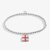 Kids' Love From Santa 'Happy Christmas' Bracelet In Silver Plating