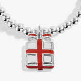 Kids' Love From Santa 'Happy Christmas' Bracelet In Silver Plating