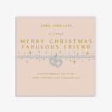 Christmas A Little 'Merry Christmas Fabulous Friend' Bracelet In Silver Plating