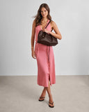Nova Hand Woven Small Shoulder Tote in Chocolate